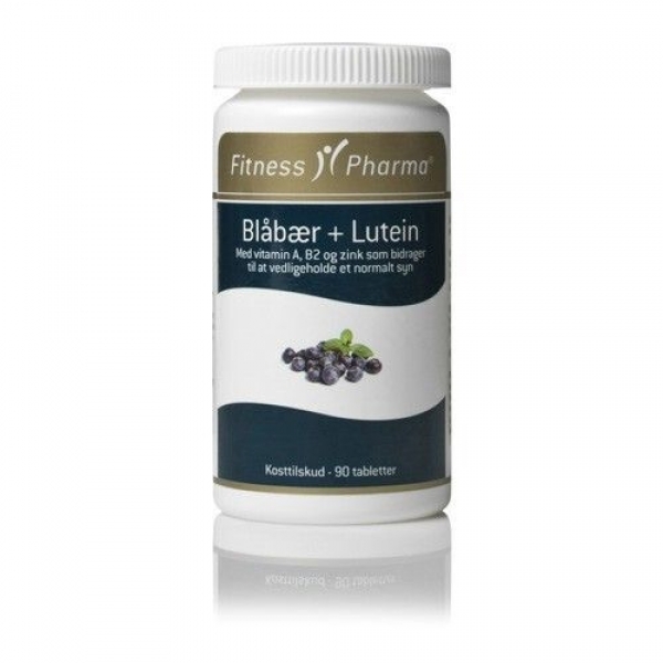 Fitness Pharma Blåbær + Lutein - 90 Tabl.