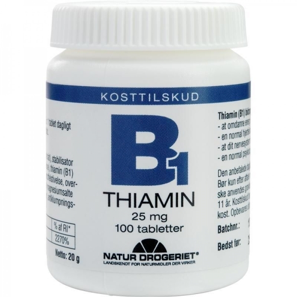 Natur-drogeriet B1 Vitamin 25 Mg - 100 Tab