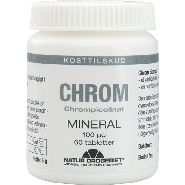 Natur-drogeriet Chrom 100 µg - 60 Tabl.