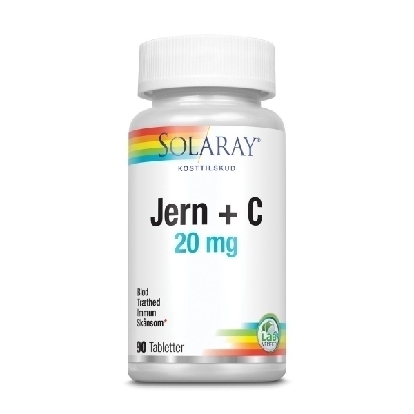 Solaray Jern+c 20 Mg - 90 Tabl.