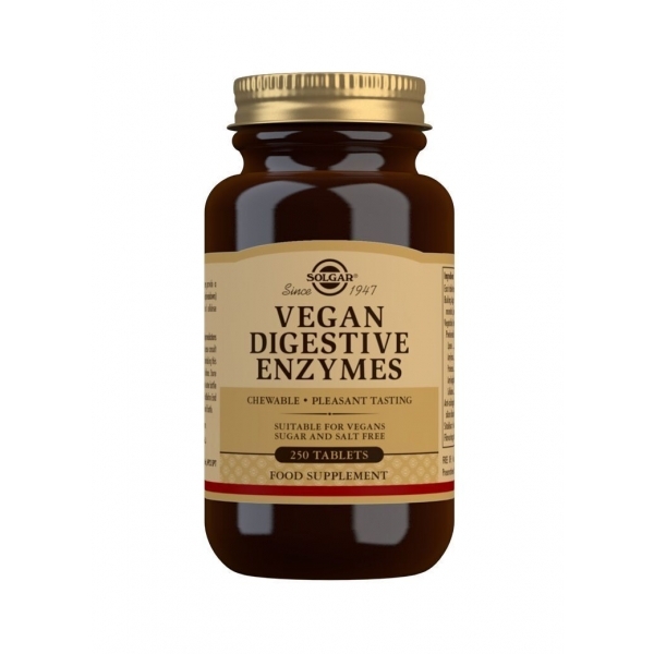 Solgar Vegan Digestive Enzymes - 250 Tyggetabletter