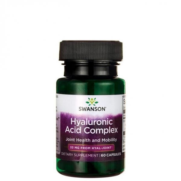 Swanson Hyaluronsyre Komplex 33 Mg 60 Kapsler.